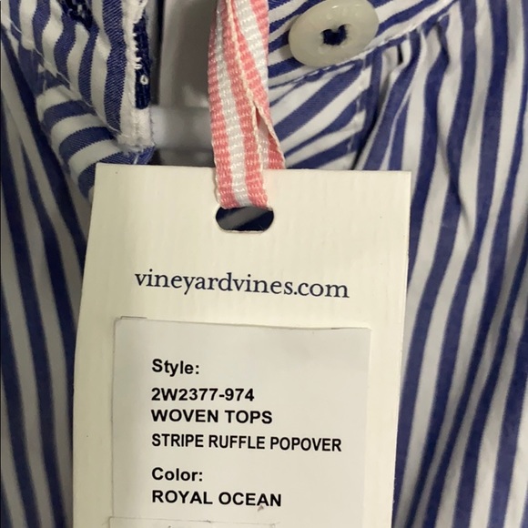 Vineyard Vines Stripe Ruffle Popover - Picture 7 of 8